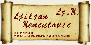 Ljiljan Menčulović vizit kartica